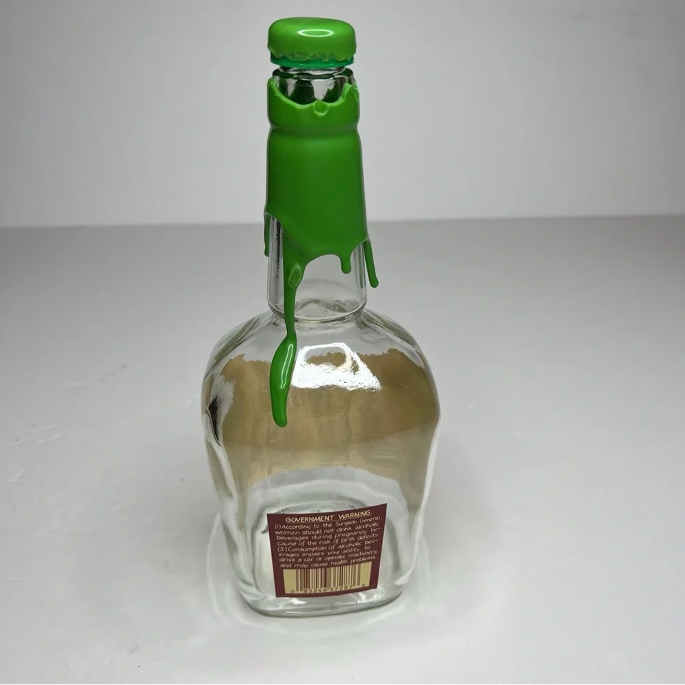 Empty Maker's Mark Mint Julep Green Wax Bottle Kentucky Derby Party Decorations
